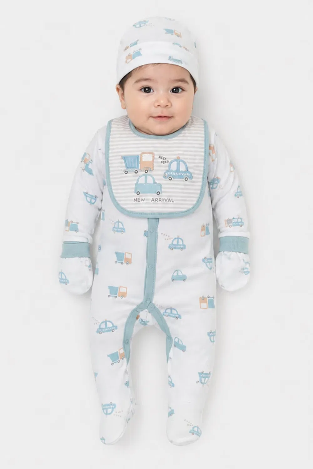 Комплект детский с вышивкой из 5 предметов Rock-A-Bye Baby Boutique, белый