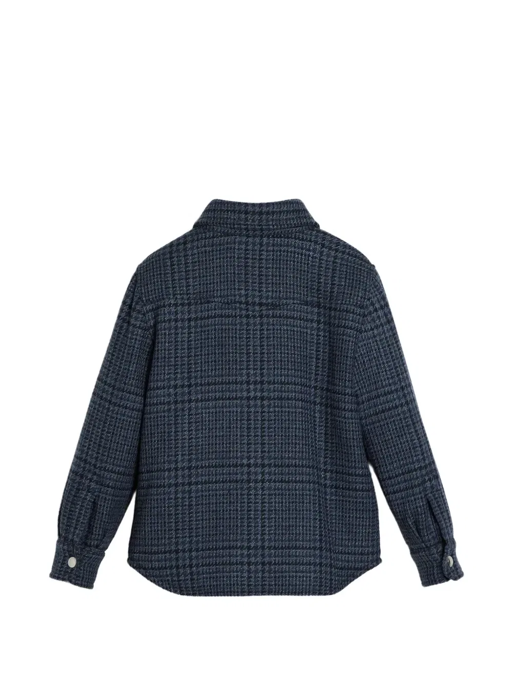 Кашемировая куртка "Принц Уэльский" Brunello Cucinelli Kids, синий — фото 2