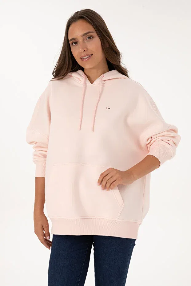 Женские свитшот с капюшоном U.S. Polo Assn., Light Pink — фото 3