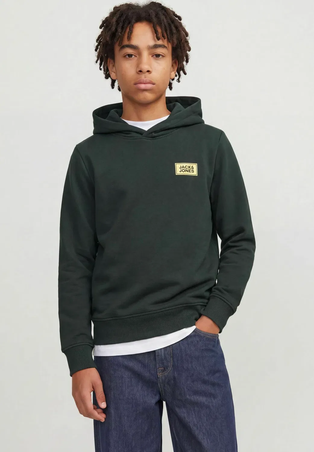 Худи с логотипом для мальчиков - худи Jack & Jones Junior, Scarab — фото 2