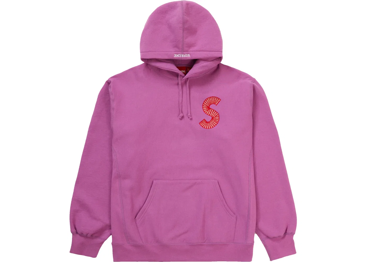 Мужской худи с капюшоном флисовый Supreme Hooded Sweatshirt (FW20), Bright Purple