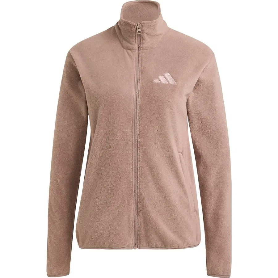 Женская флисовая куртка с длинным рукавом Terrex Multi Essentials Full Zip Fleece adidas, Коричневый — фото 3