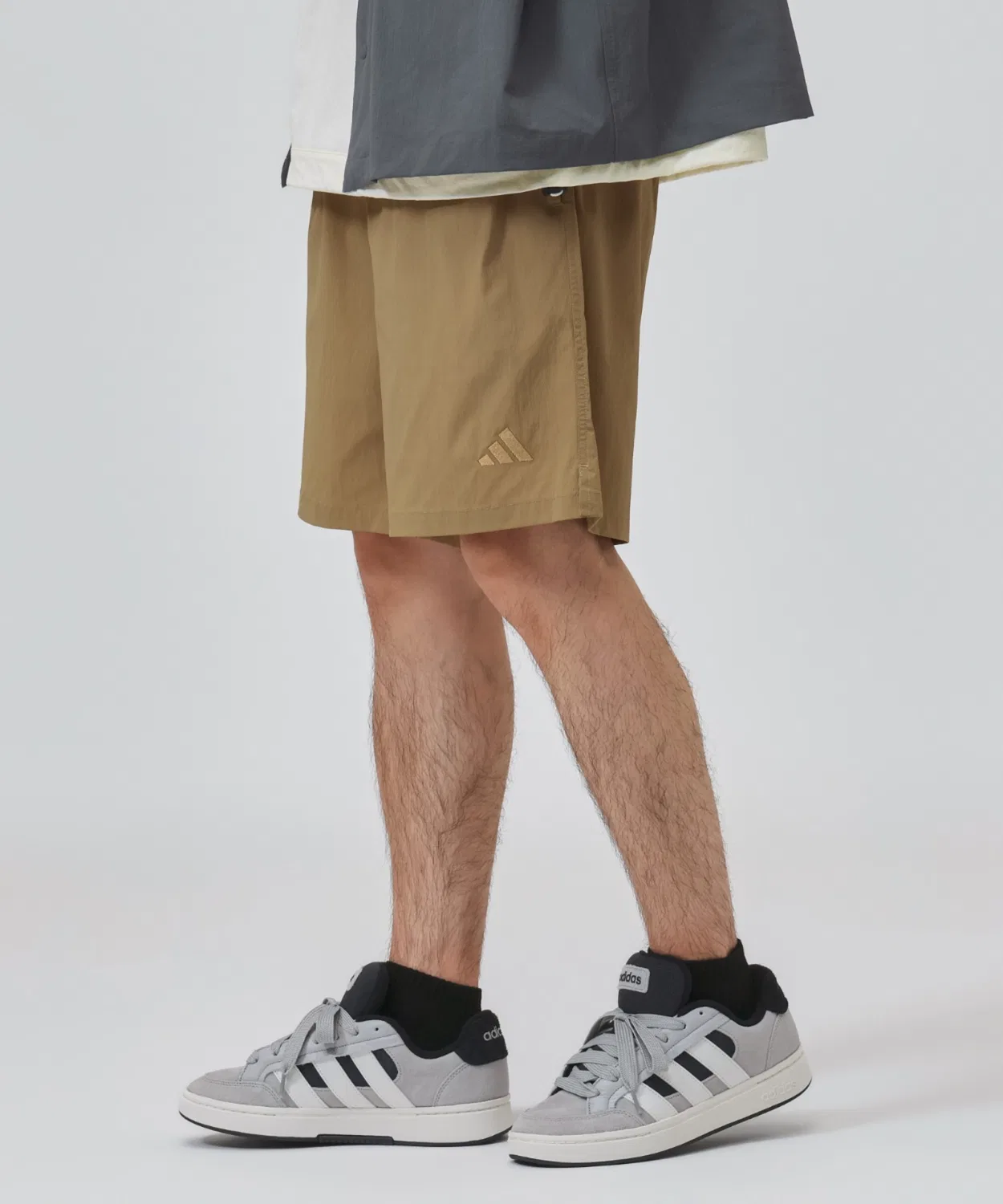 Мужские шорты из нейлона с быстросохнущей тканью Adidas M COOL CASU, Оливковый — фото 3