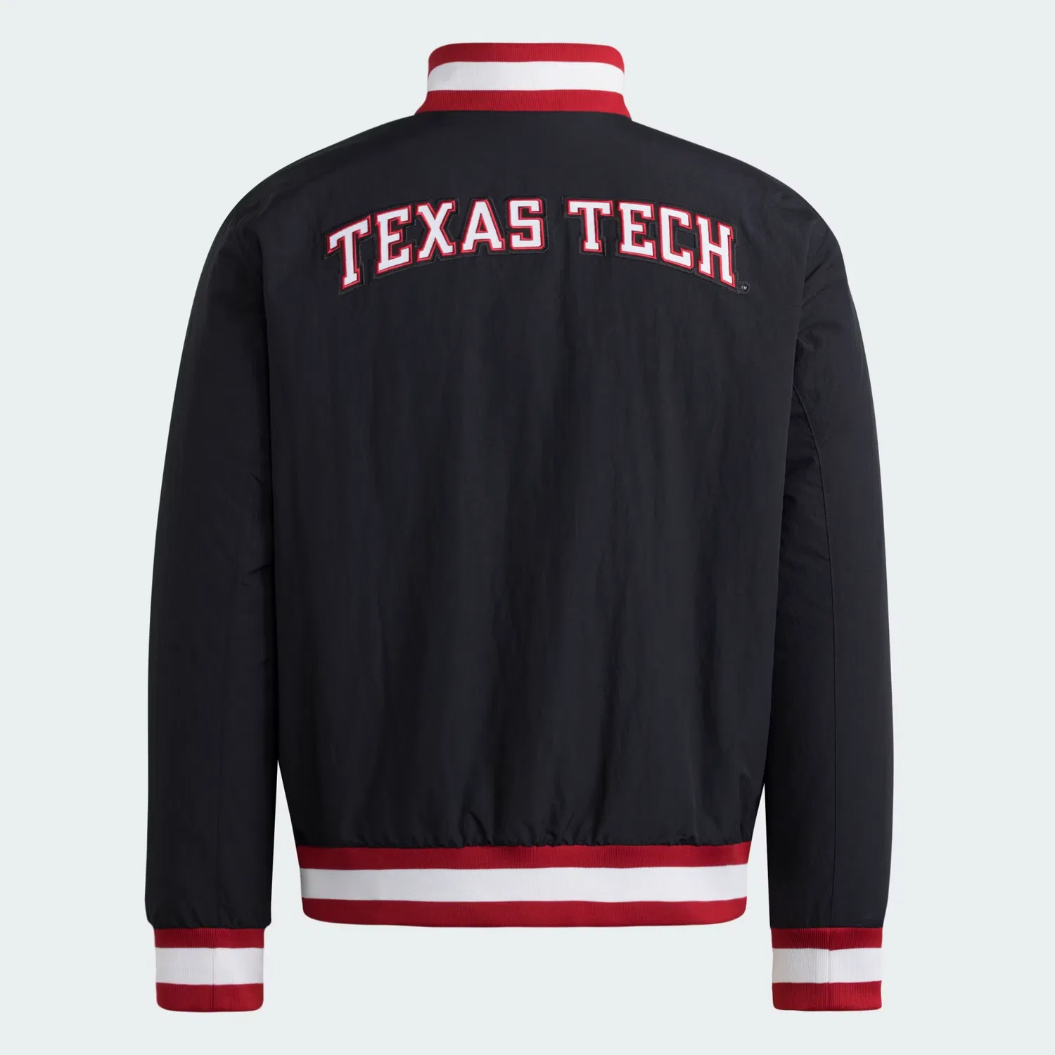 Мужская куртка-бомбер с логотипом Texas Tech Red Raiders Coaches Dugout Adidas Performance, черный — фото 2