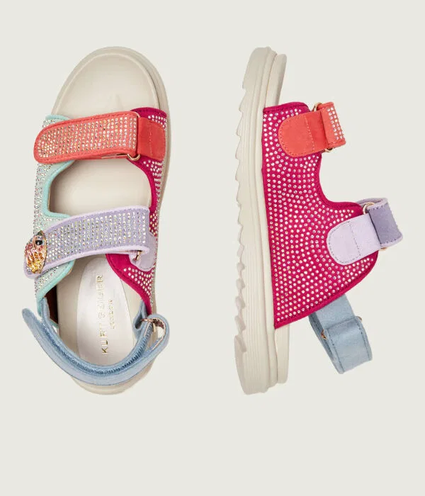 Детские сандалии для девочек с отделкой Mini Orson Kurt Geiger, мультиколор — фото 4