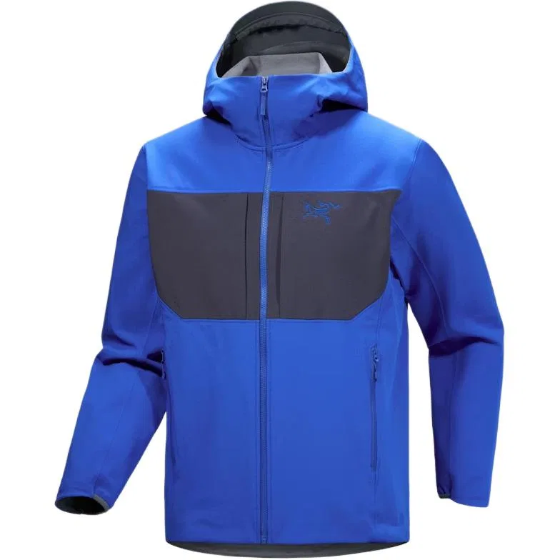 Мужская софтшелл-куртка с капюшоном Arcteryx, Ultramarine Blue/Blue Black/Vitality/Black Sapphire