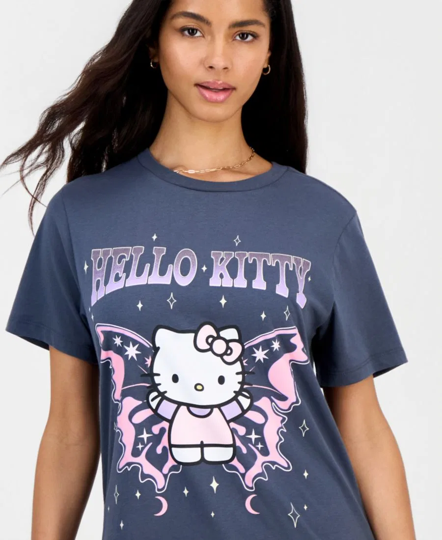 Футболка с принтом Hello Kitty Butterfly Grayson Threads, The Label, Turbulence — фото 2