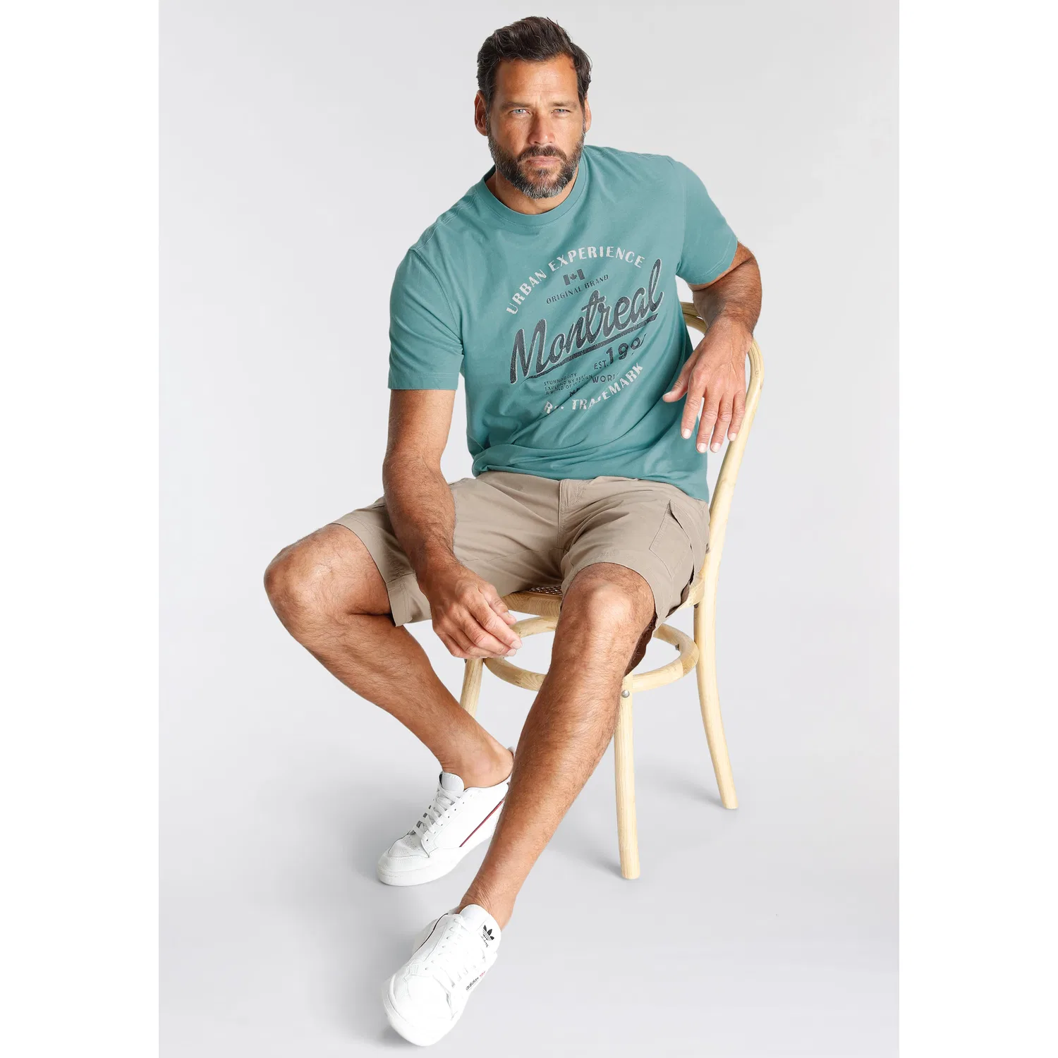 Детская футболка с принтом Man's World, Turquoise Melange