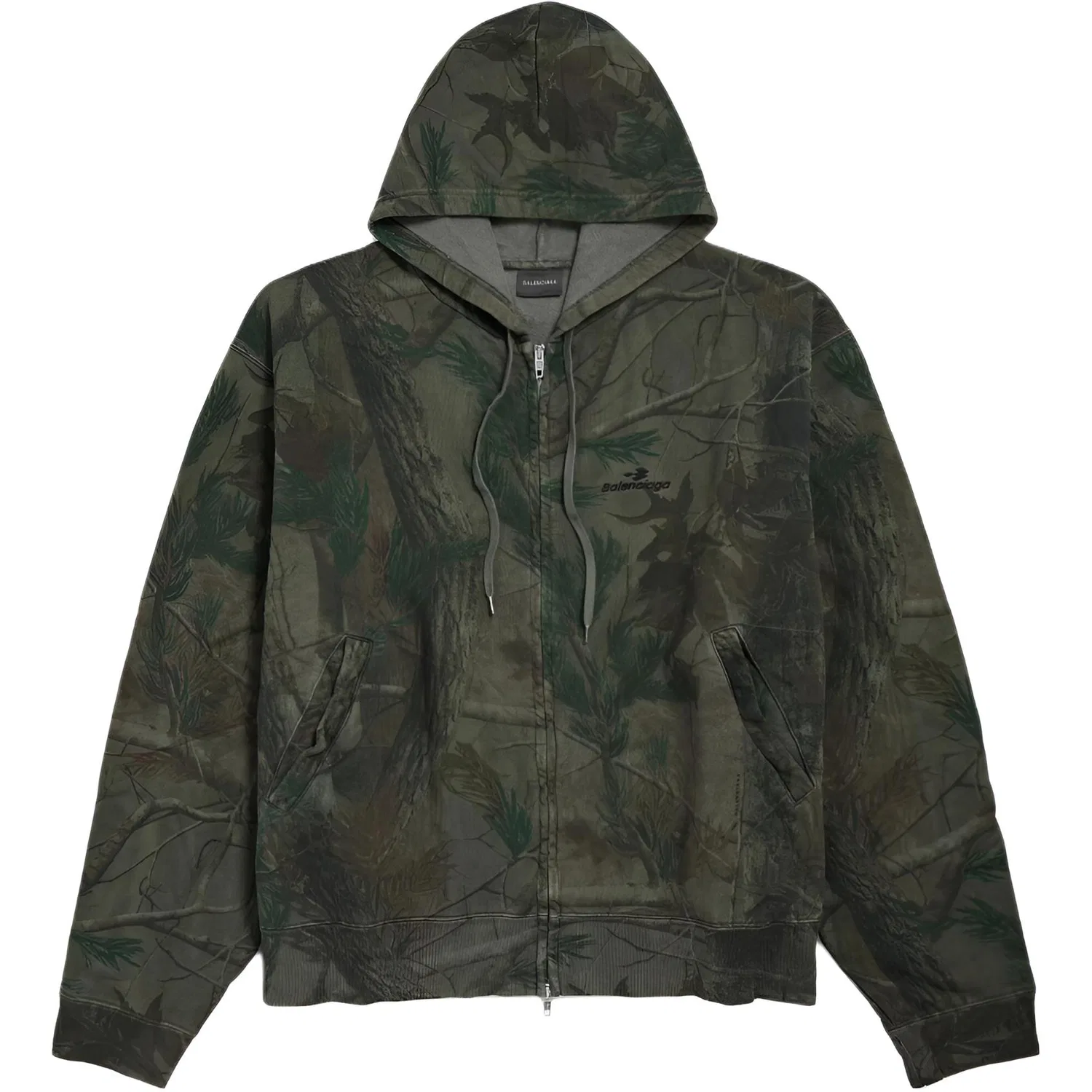 Мужской свитшот свободного кроя Balenciaga, Forest Green