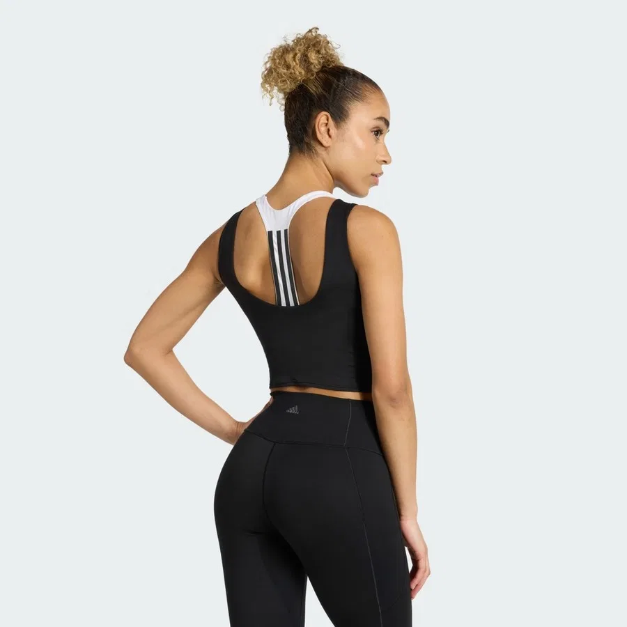 Спортивный топ без рукавов с открытой спиной adidas Performance JV5149 Yoga Motion, Черный — фото 2