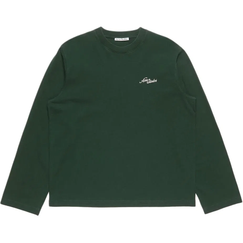 Футболка без рукавов Unisex Dark Green Crew Neck Acne Studios, Dark Green