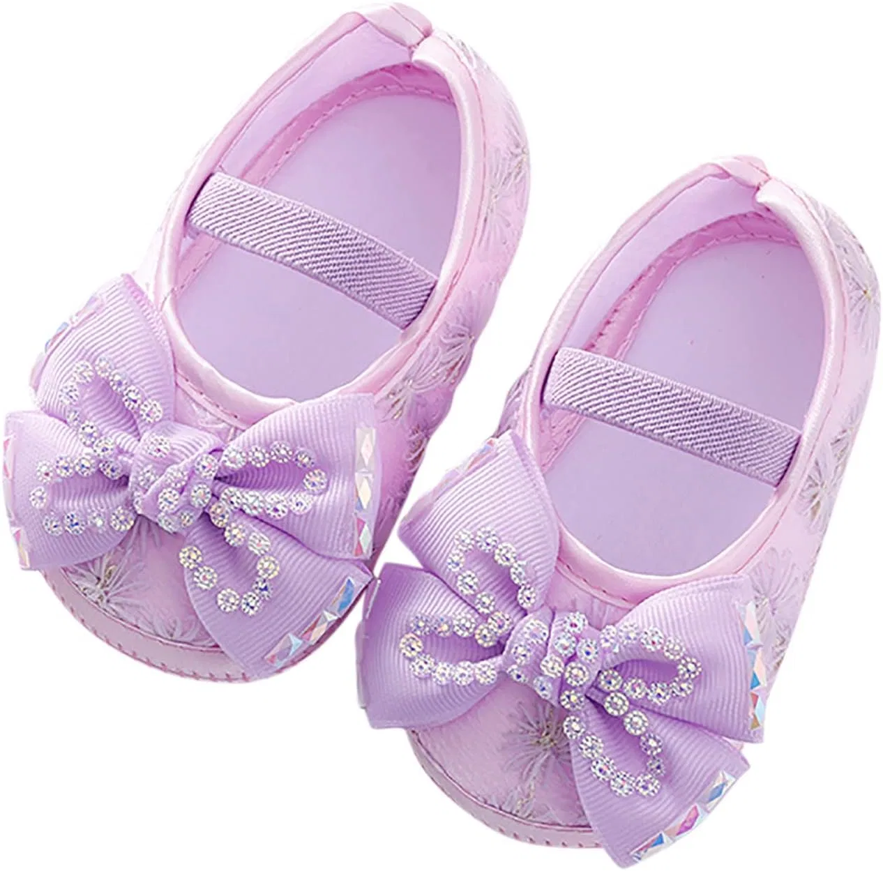 Детские туфли Мэри Джейн для девочек с бантом POLG, Purple