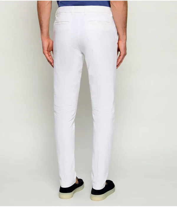 Мужские чинос H-Kaiton1 Slim Fit от BOSS, белый — фото 4