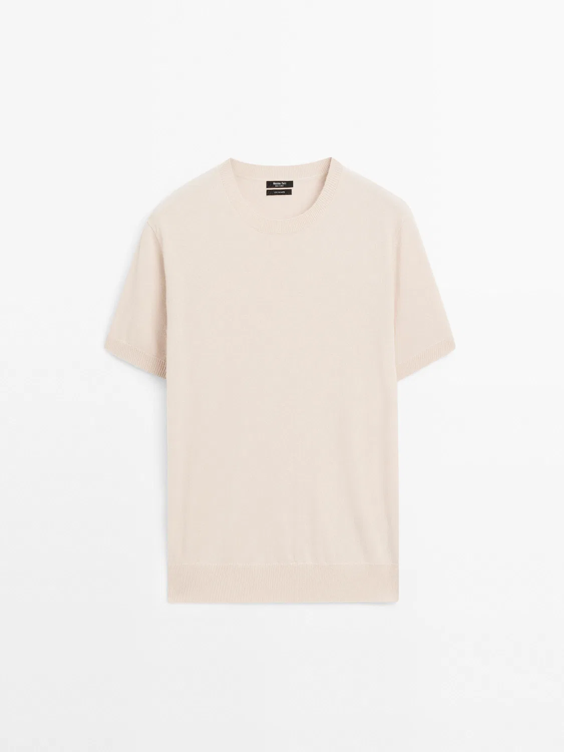 Свитер Massimo Dutti Knit 100% Cashmere Crew Neck, бежевый