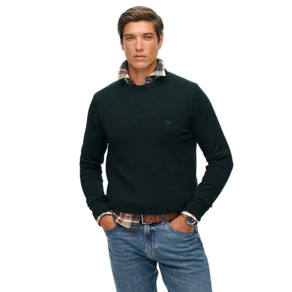 Свитер Essentials Superdry, зеленый