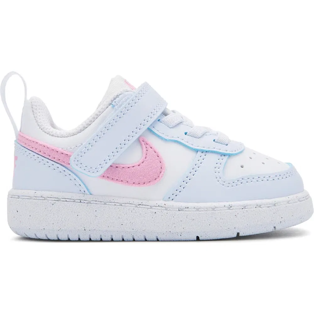 Детские кроссовки Kids' court borough low recraft для малышей Nike, White/Blue/Pink — фото 2