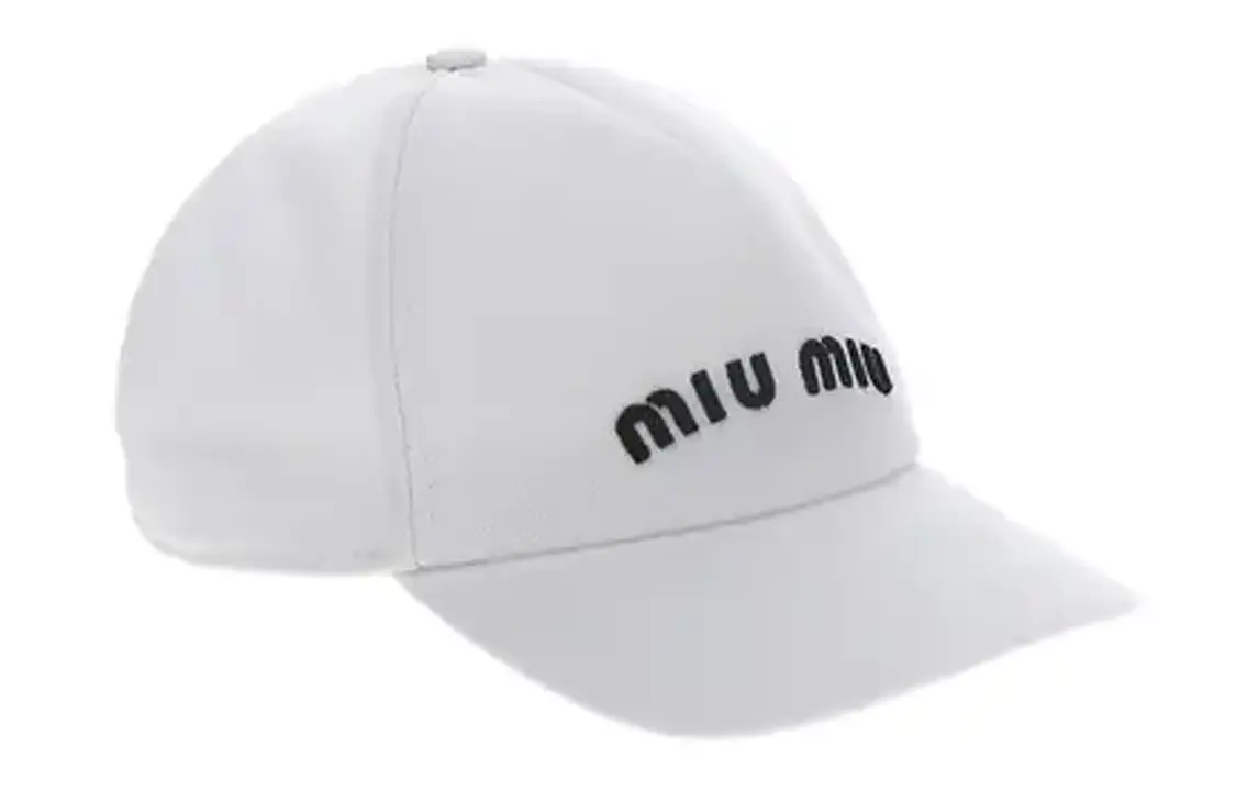 Хлопковая бейсболка женская MIU MIU, белая — фото 2