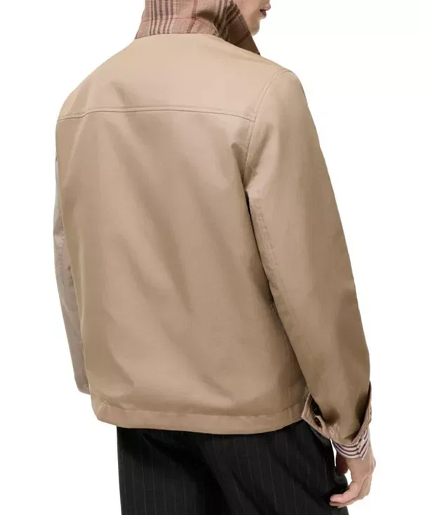 Мужская куртка из тропической габардины Harrington Модель Bloomsbury Burberry, Honey Beige — фото 3