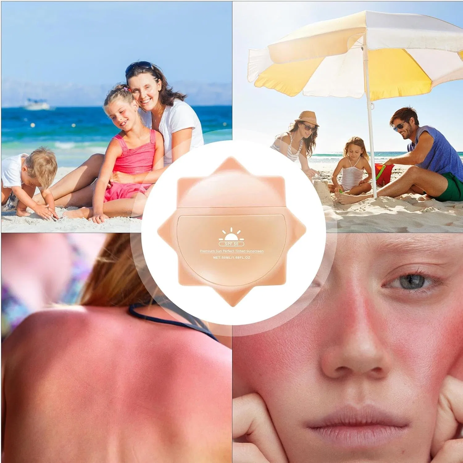 Тонированный солнцезащитный крем для лица SPF 50, Glow Sun Cream, 50 мл Generisch — фото 4