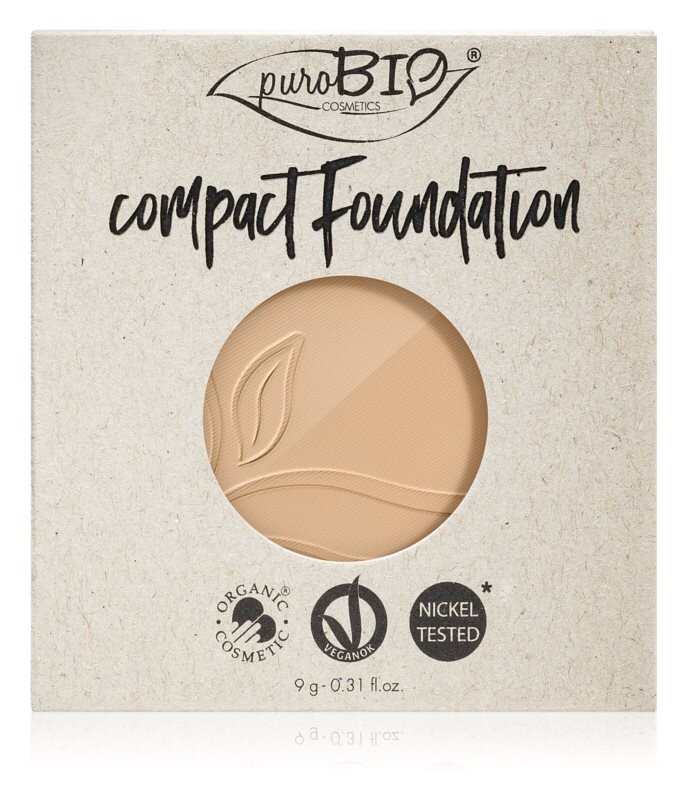 

Компактная пудра - наполнитель SPF 10 puroBIO Cosmetics Compact Foundation, оттенок 02 9 г