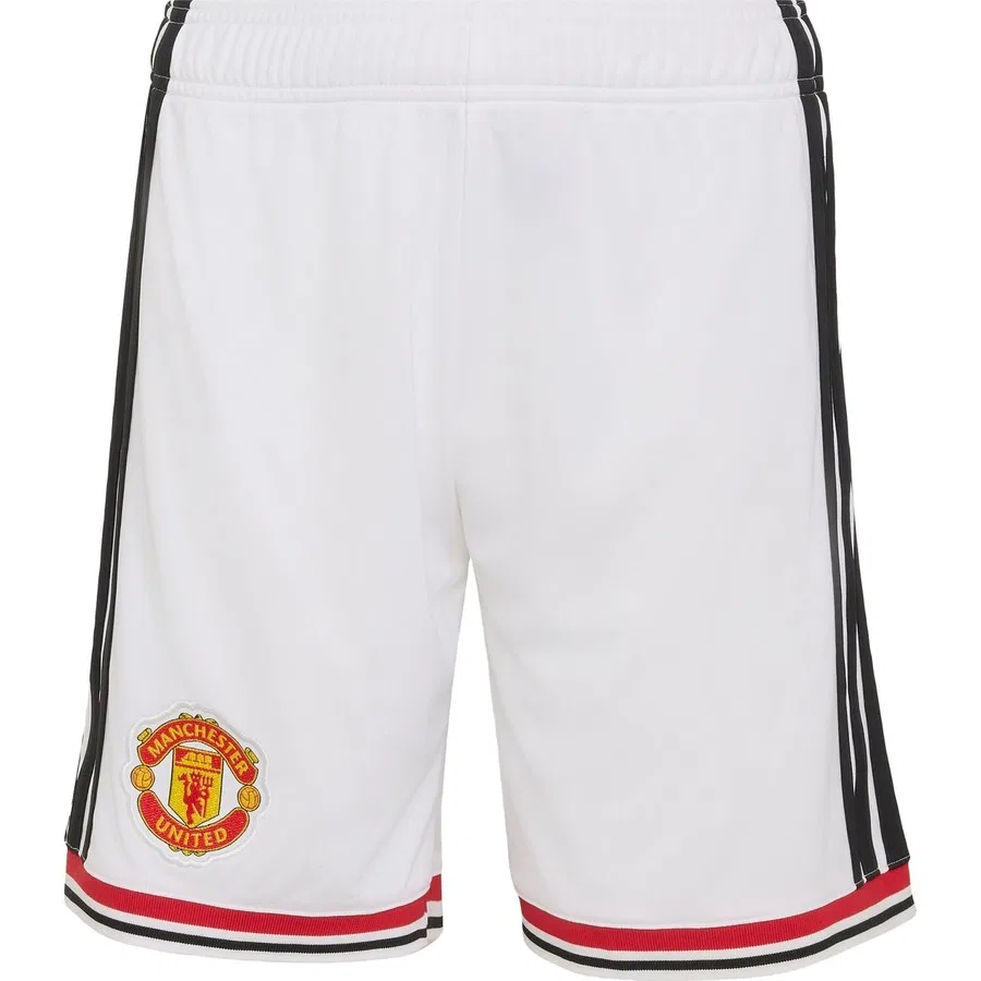 Детские спортивные шорты с принтом Manchester United 26/27 Home Short Kids, adidas, Белый — фото 3
