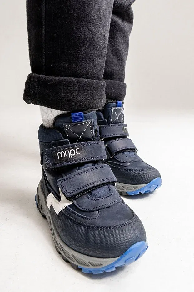 Детские ботинки для девочек анатомические Mnpc, Navy Blue — фото 3
