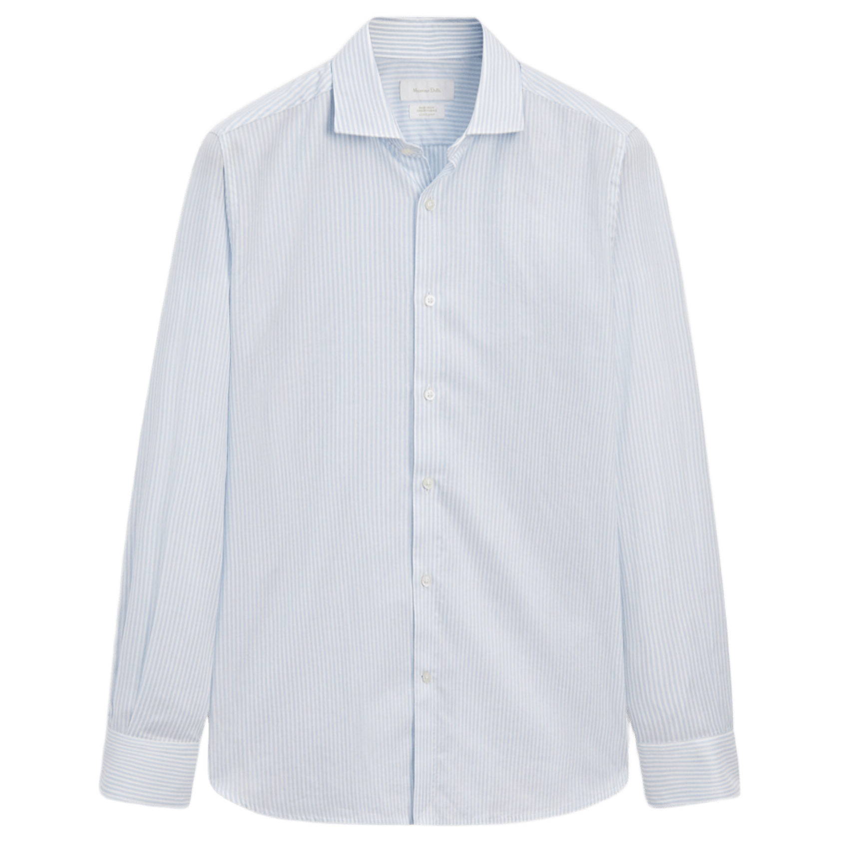 

Рубашка Slim-Fit в полоску из хлопка Massimo Dutti, небесно-голубой