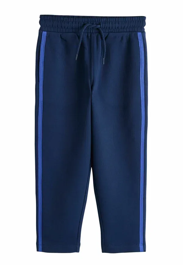 Брюки из хлопка и полиэстера Tapered regular fit Next, темно-синий
