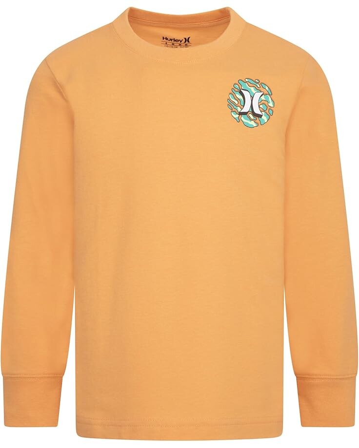 

Лонгслив Hurley Kids Shark Warp Long Sleeve Tee, цвет Apricot Crush