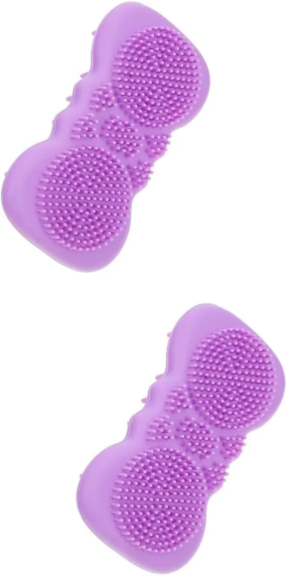 Силиконовая щетка для душа, SOLUSTRE, 2 шт, 11.5x6 см, Lilax2stk