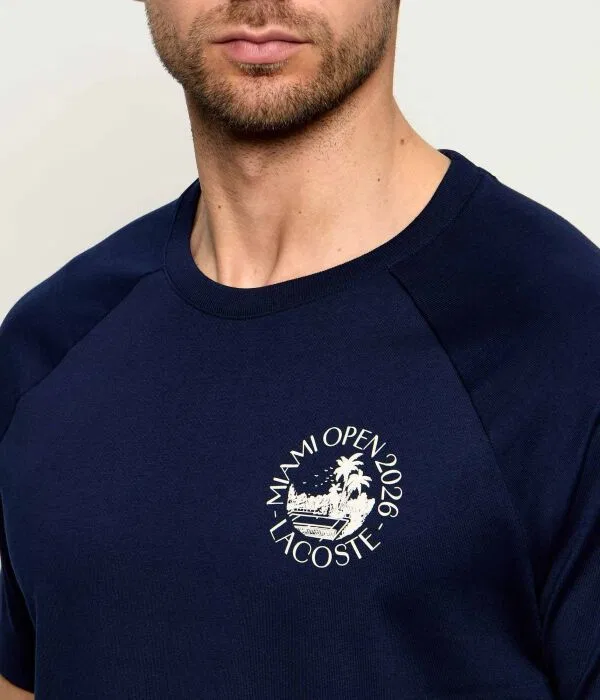 Футболка мужская Lacoste Regular Fit, хлопок, Blu Marino — фото 4