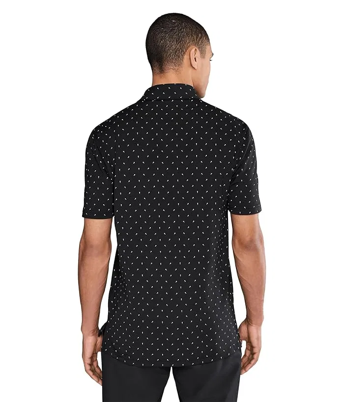 Поло Ultimate365+ Mirco Print Adidas Golf, Black/White — фото 4