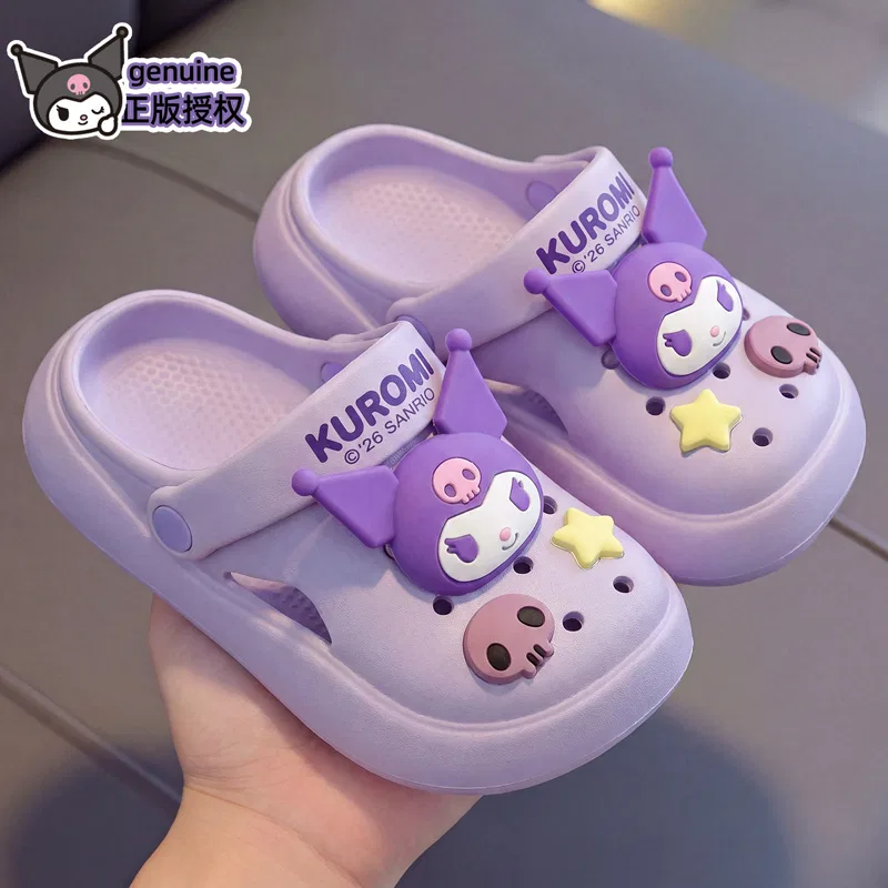 Детские домашние летние тапочки с декором Hello Kitty KUUJOO, White — фото 4