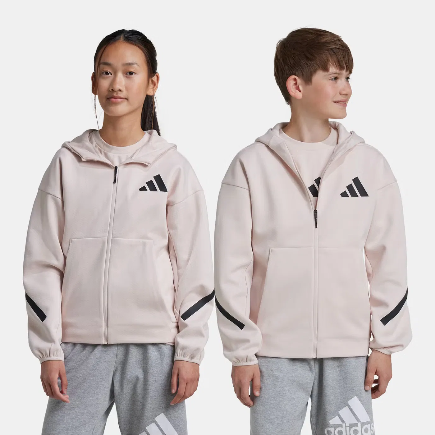 Худи с капюшоном Z.N.E. Adidas, розовый
