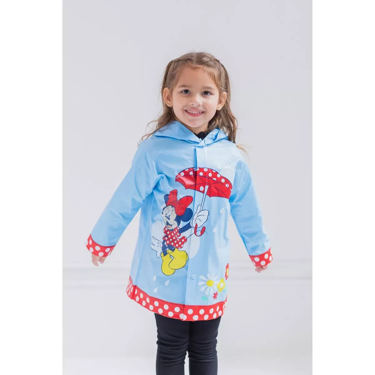 Детское дождевое пальто для девочек с капюшоном Minnie Mouse Disney, Blue — фото 2