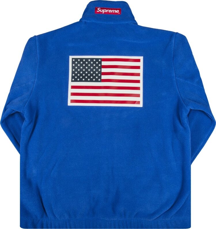 Куртка Supreme x The North Face Trans Antarctica Expedition Fleece Jacket 'Royal Blue', синий — фото 3