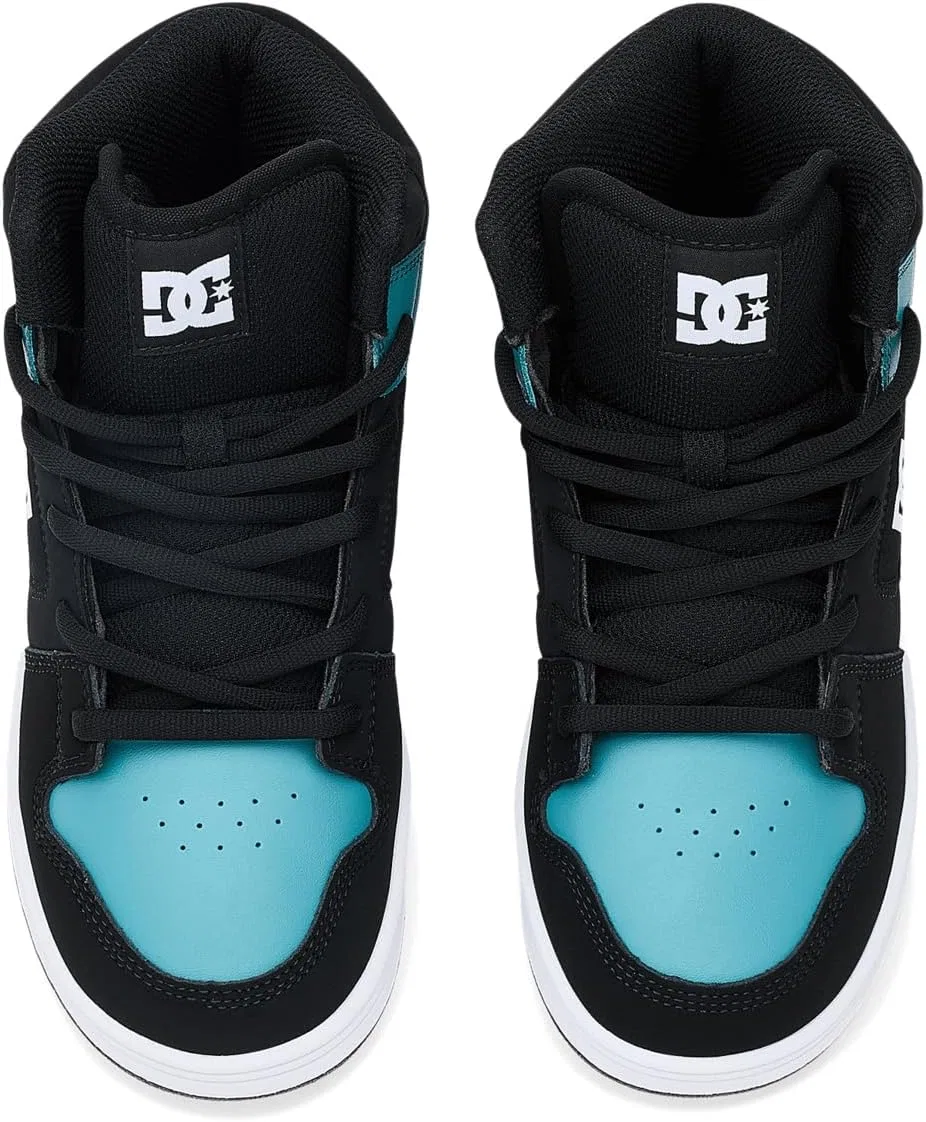 Детские кроссовки для скейтбординга DC Boys Manteca 4 Hi DC, Black/Teal/White — фото 2