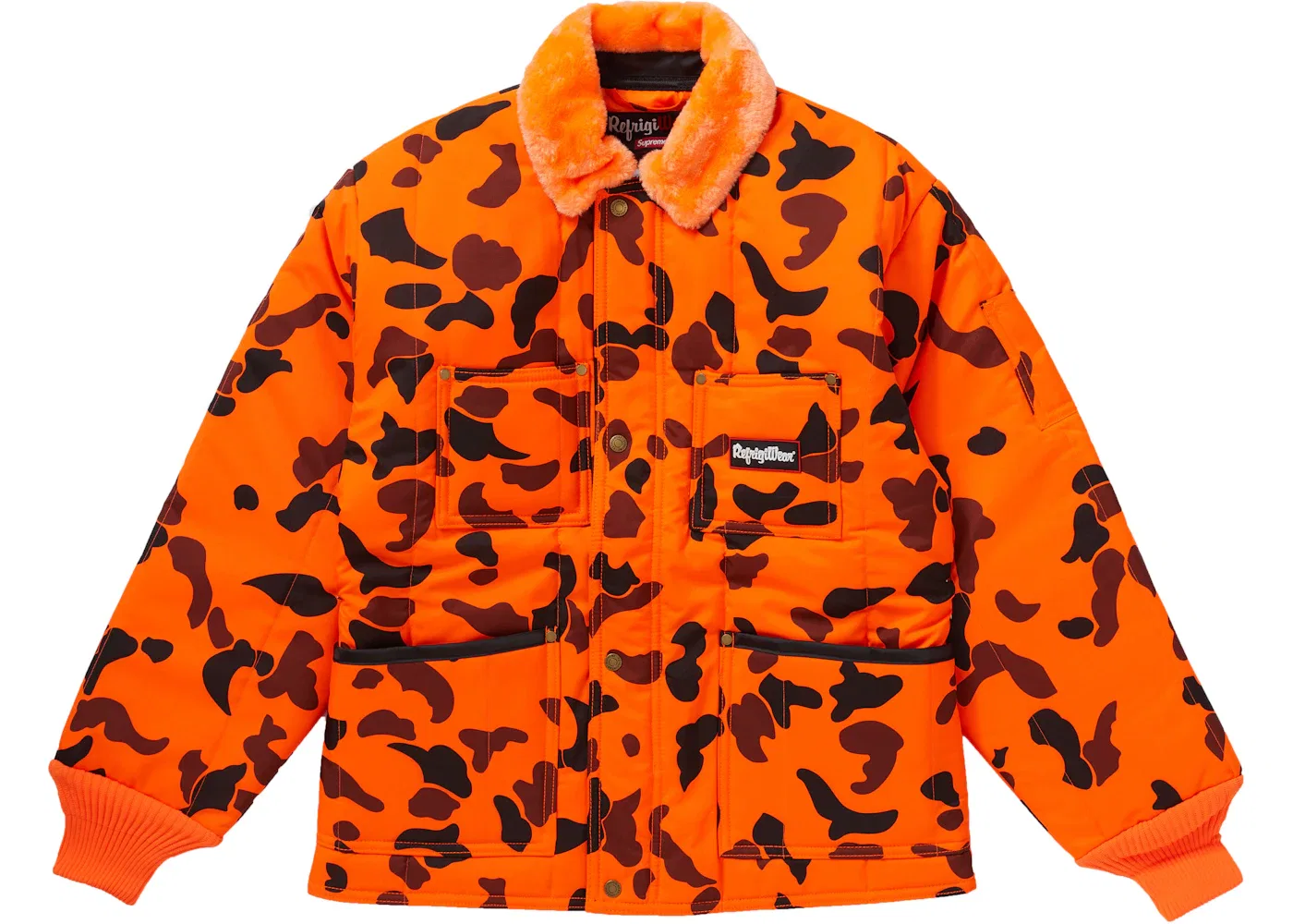 Мужская утепленная куртка Iron-Tuff Orange Camo Supreme, цвет Orange Camo — фото 2