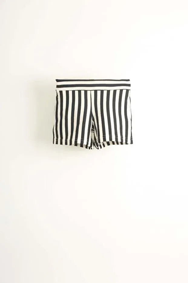 Детские шорты для мальчиков полосатые Fahhar Kids, Black With Thick Stripes