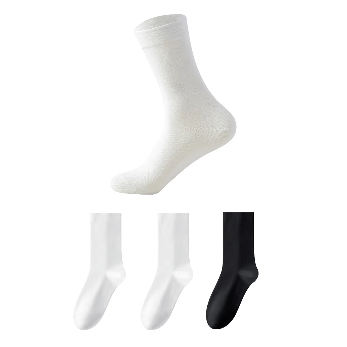 Детские носки с длинным голенищем, комплект из 3 пар, 3 штWhite 2+Black 1, MIIOW
