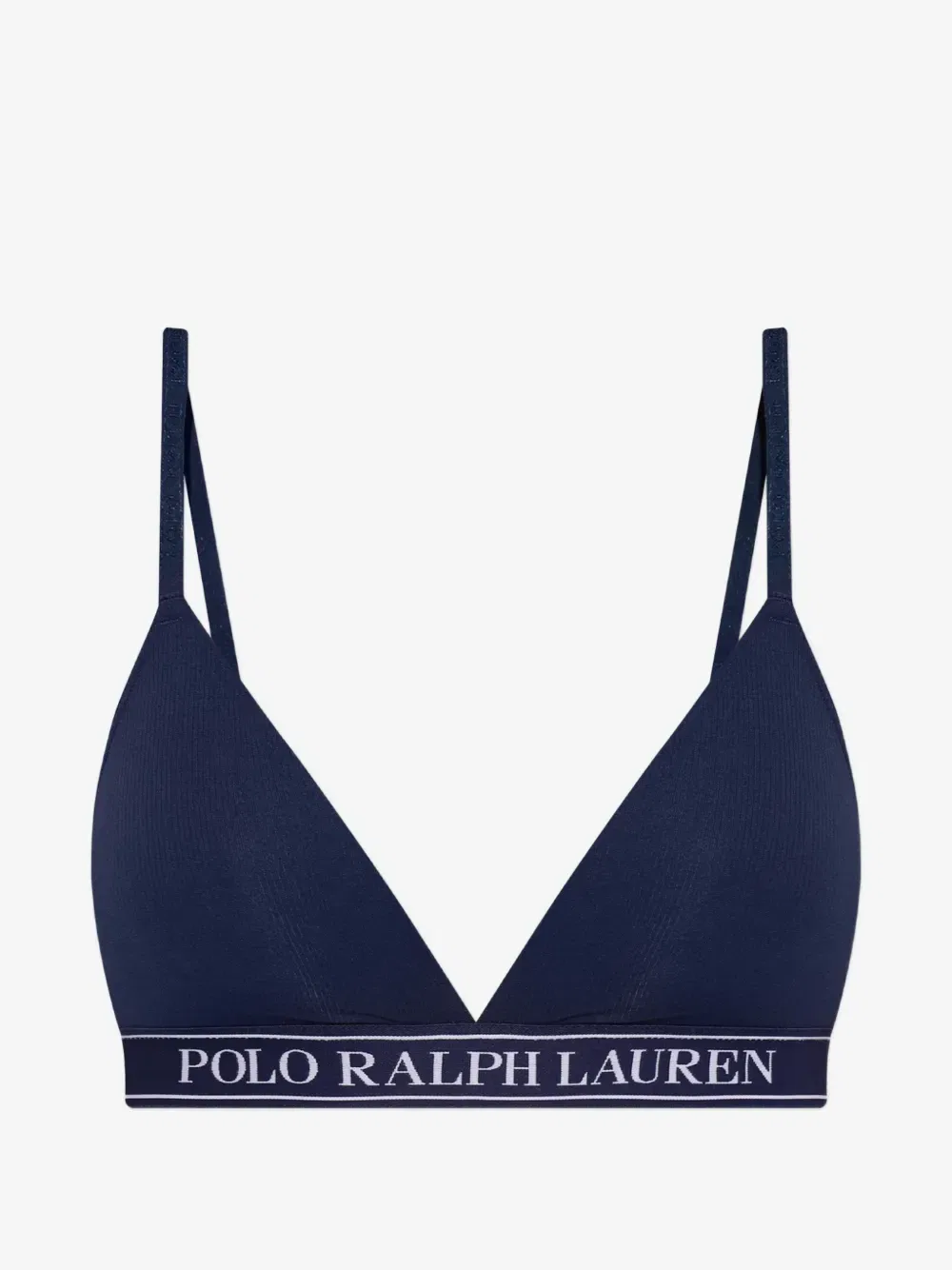 Бюстгальтер-треугольник с логотипом на резинке под грудью POLO RALPH LAUREN, синий