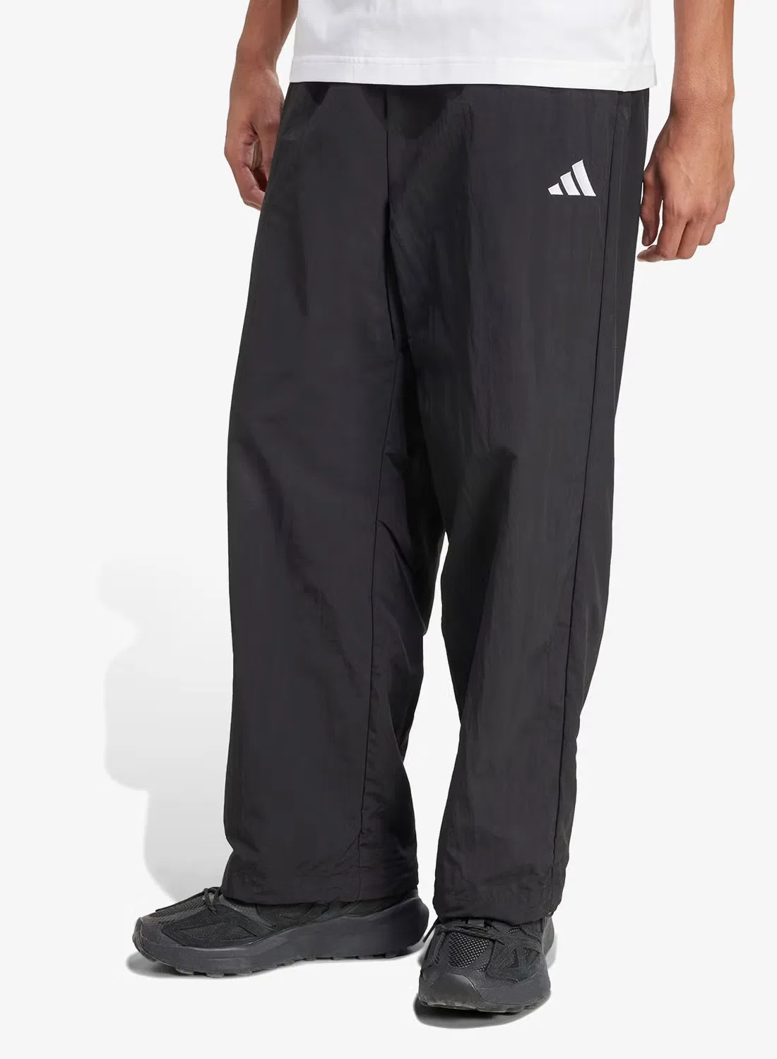 Брюки свободного кроя Small logo woven open hem Adidas, черный