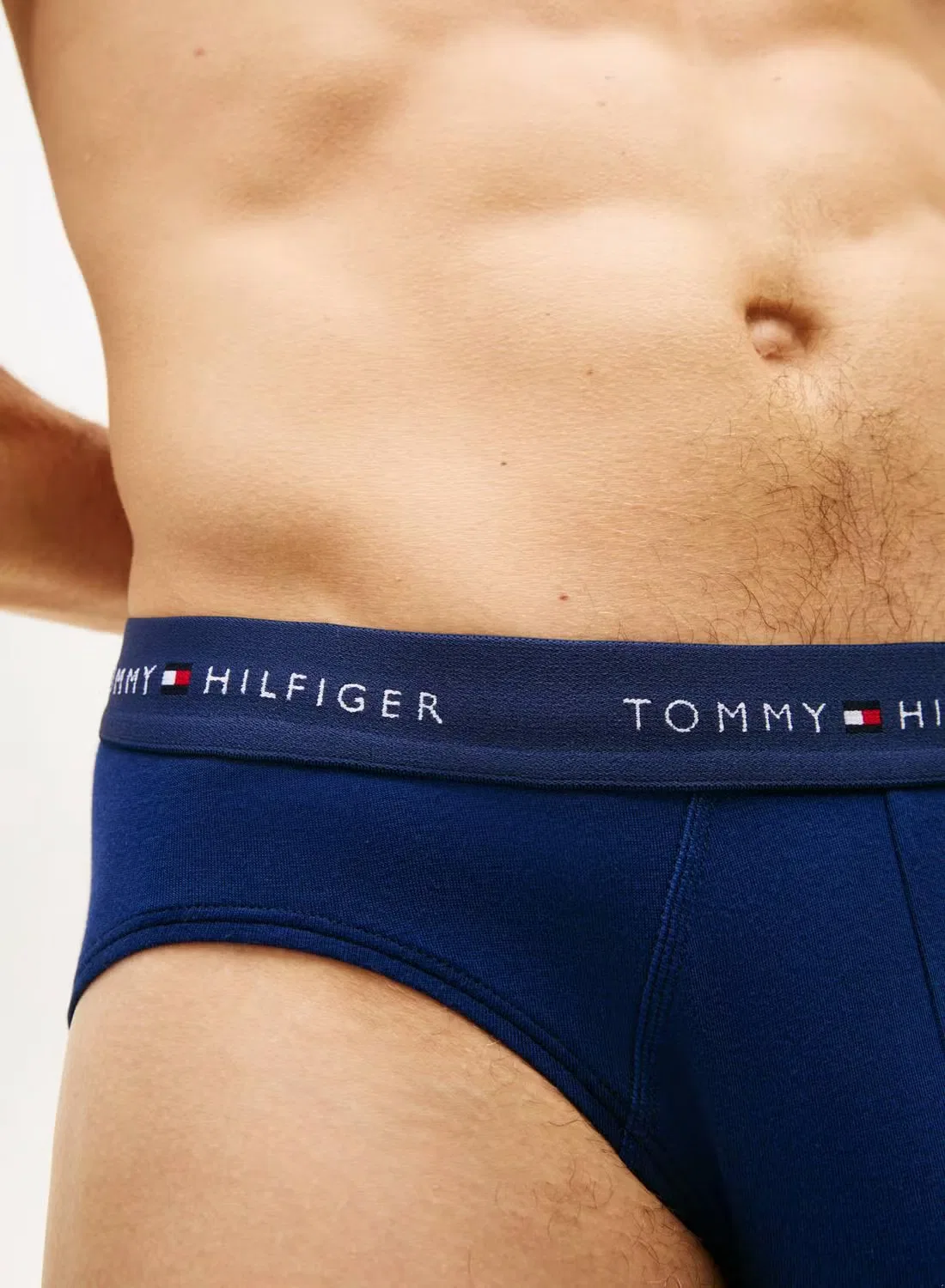 Трусы с логотипом на поясе, комплект из 3 штук, Tommy Hilfiger, синий — фото 4