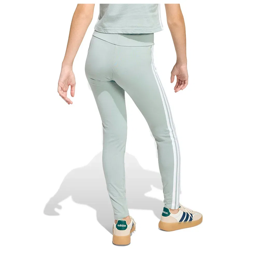 Леггинсы Adidas Essentials 3 Stripes, серый — фото 2