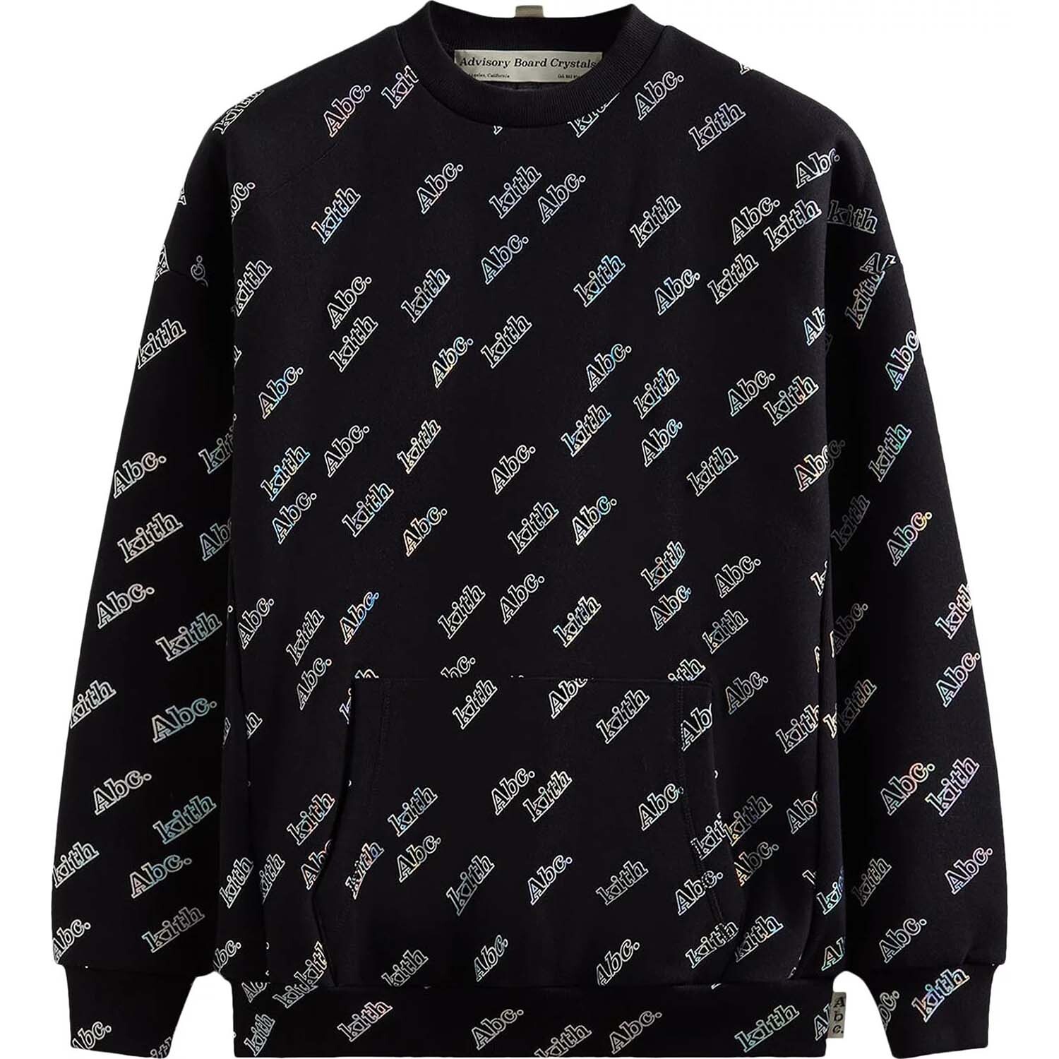 

Свитшот Kith For Advisory Board Crystals Holographic Print Crewneck, черный