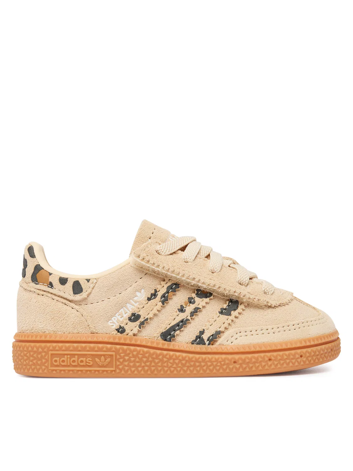 Кроссовки для девочки Handball Spezial Comfort Closure Elastic Lace Adidas, бежевый