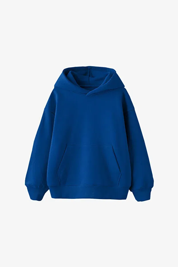 Детские свитшот для девочек оверсайз с капюшоном C.C.L. Coccolin Kids Baby Clup, Saks Blue