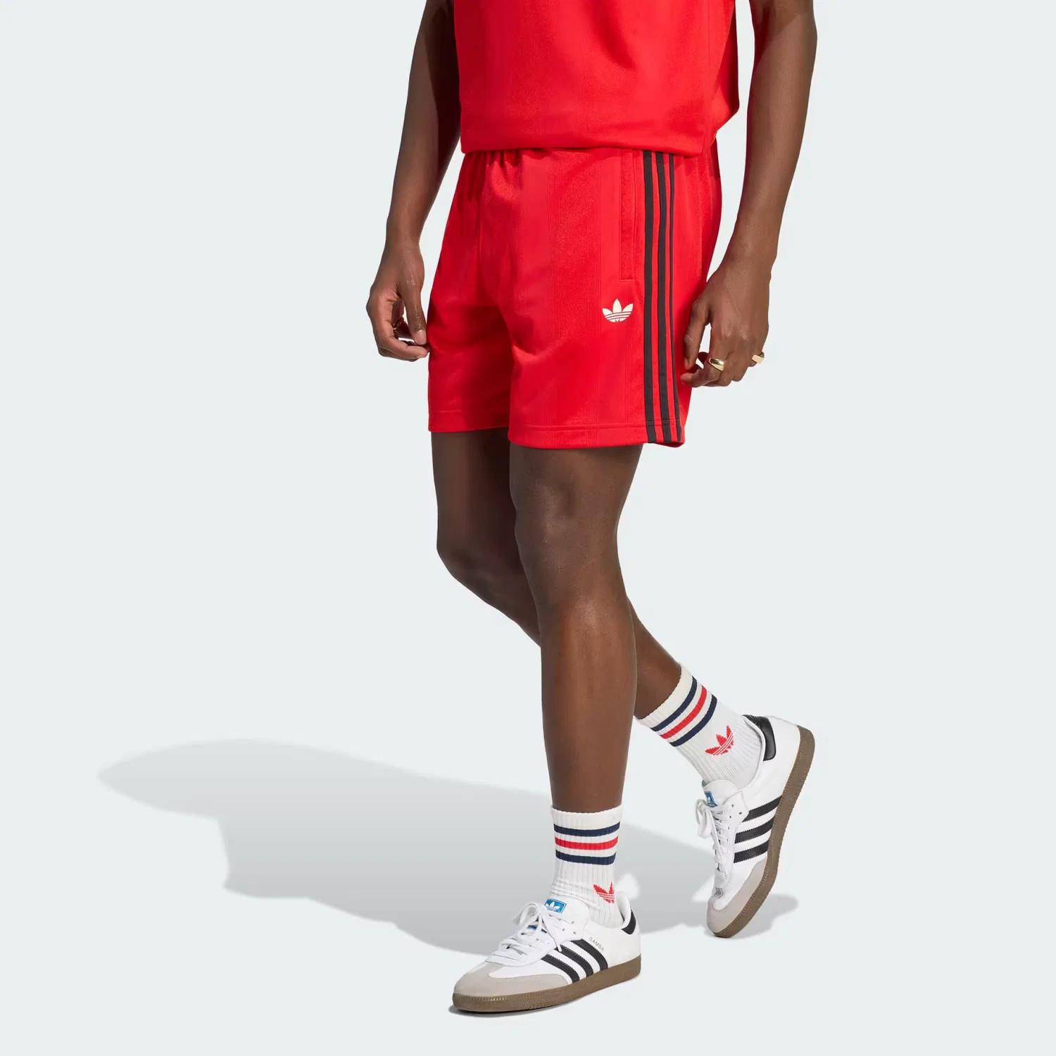 Мужские жаккардовые шорты Adicolor Jacquard Adidas Originals, ярко-красный