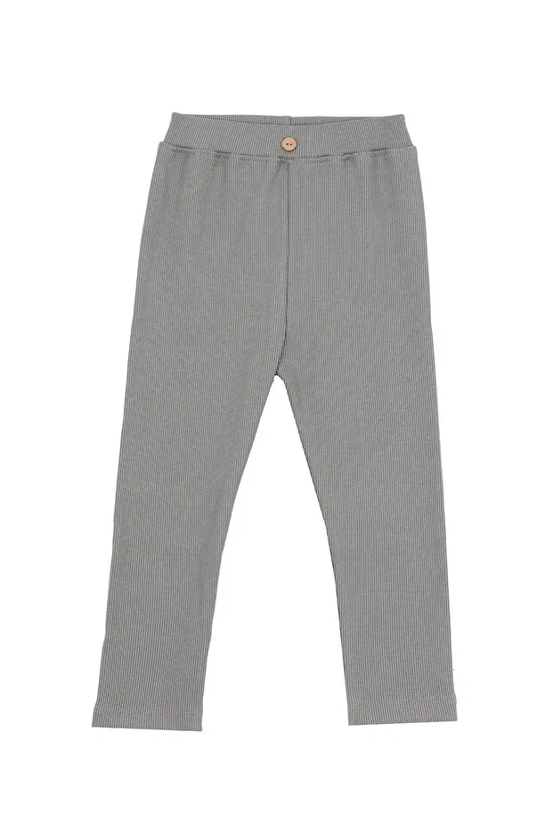 Детские леггинсы для девочек хлопковые Green Ribbed Leggings Elastic Belt Duffy Kids, Khaki