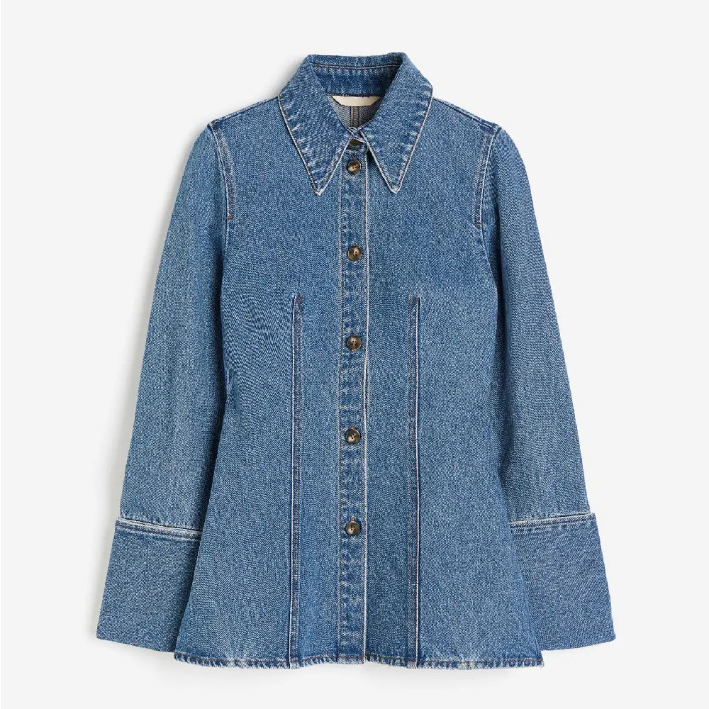 

Рубашка H&M Fitted Denim, синий